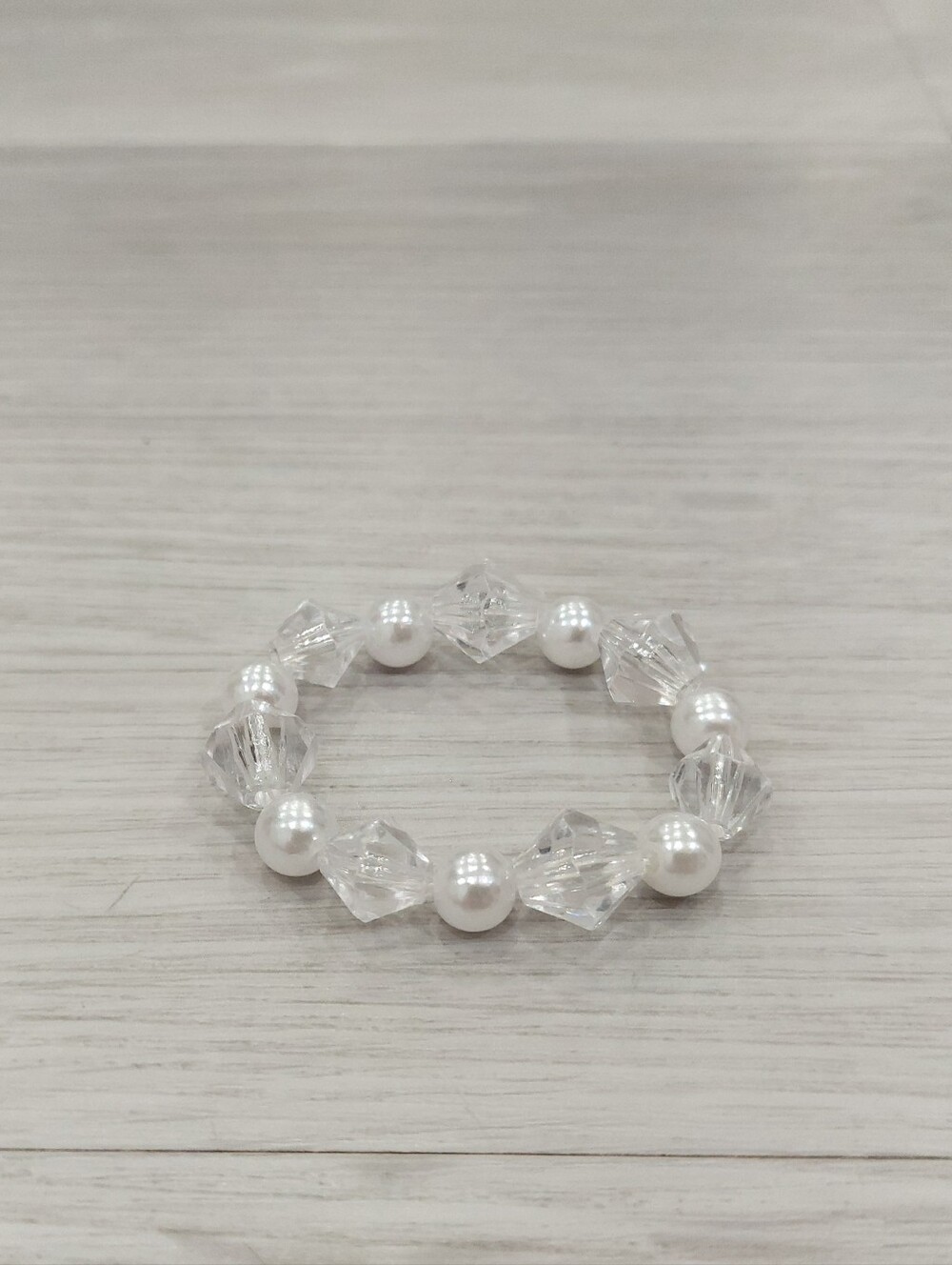 Classic White Pearl & Clear Crystal Bracelet